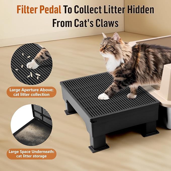 Adjustable Cat Litter Box Step Ramp, Elevated Cat Step Stair - Image 4