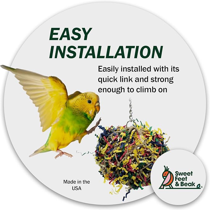 3” Super Shredder Ball Bird Toy - Image 5