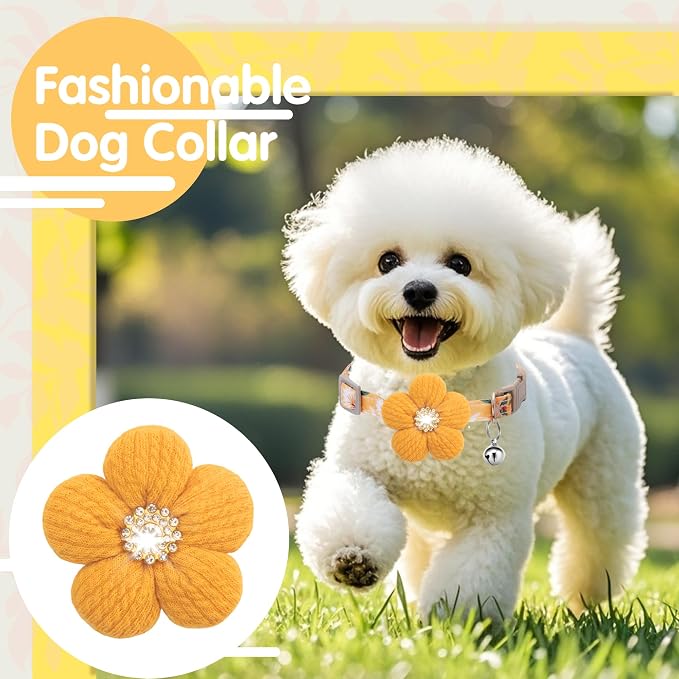 Large Dog Collar with Flower, Dog Collars - Image 3