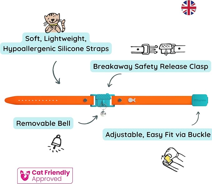 Kittyrama Tangerine Cat Collar - Image 3