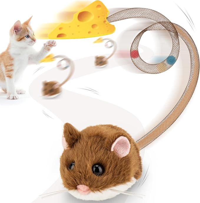 Migipaws Interactive MigiMouse Cat Toy 360° Rolling & Spin by MigipawsCreateMoreEnjoymenttoPetsandFamily