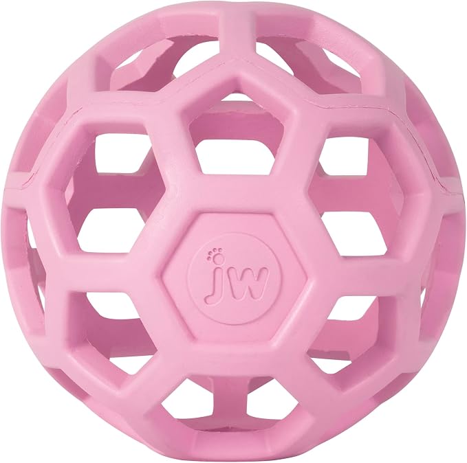 JW Pet HOL-ee Roller™, Dog Toy Puzzle Ball, Natural Rubber by JWPet