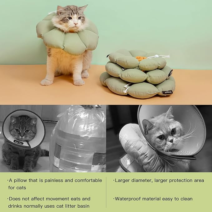Cat Cone Collar, Cute Waterproof Cat Recovery Collar, Anti-Bite Lick Wound - Image 6