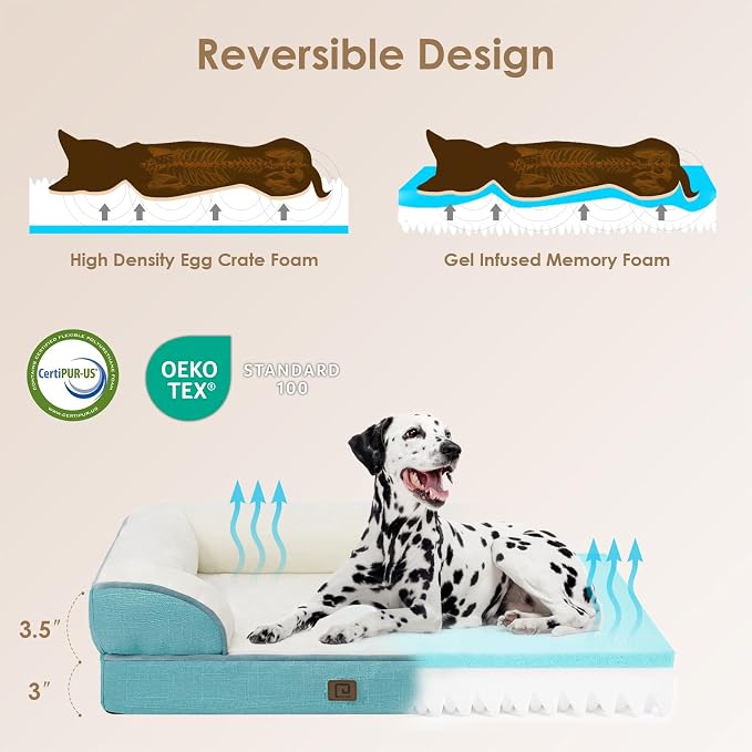 EHEYCIGA Orthopedic Dog Beds for Large Dogs, Waterproof Memory Foam Large Dog - Image 2