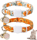 Unique Style Paws Fall Kitten Collar, 2 Pack Orange Cat Collar by Uniquestylepaws