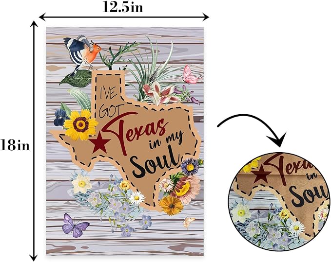 I've got texas in My Sou Garden Flag, Texas State Garden Flag - Image 2
