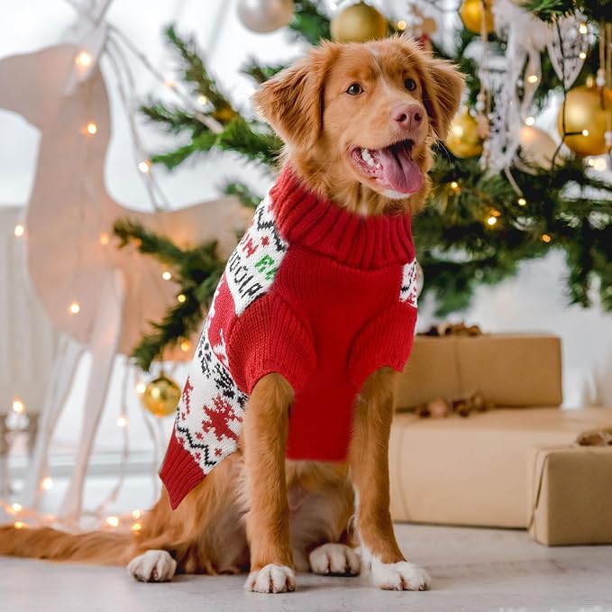 Dog Christmas Sweater Xmas Pet Clothes Cute Reindeer Christmas Dog Costume - Image 2
