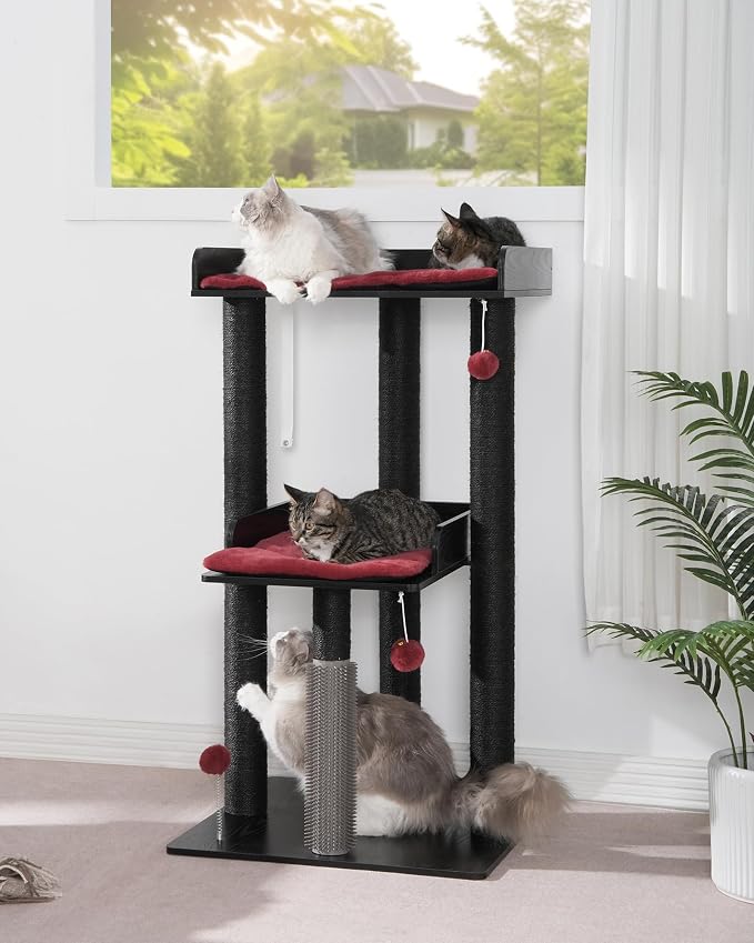 FourFurPets 43.7" Cat Tree, Modern Cat Tree Tower, Cat Tower - Image 2