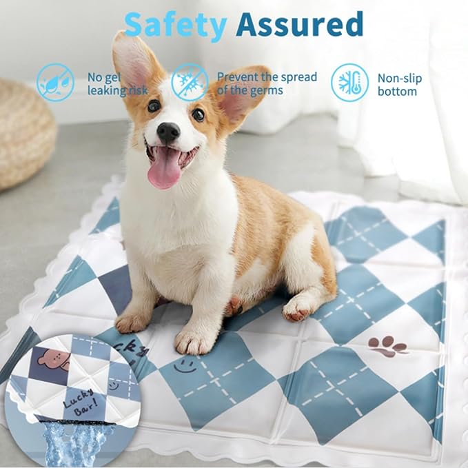 Dog Cooling Mat 13.7” x 13.7” Pet Summer Self-Cooling Pad - Image 2