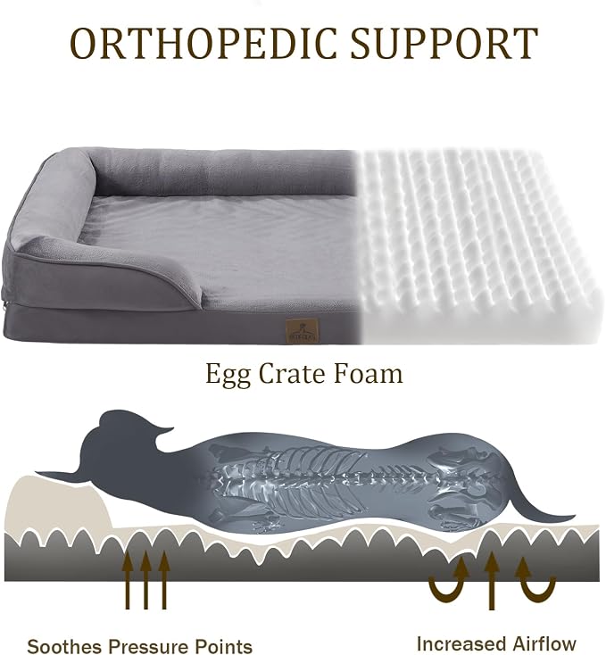 Bedfolks Orthopedic Dog Bed XXL, Waterproof Dog Sofa Bed - Image 2