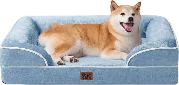 EHEYCIGA Orthopedic Dog Beds for Large Dogs, Waterproof Memory Foam Large Pet by EHEYCIGA