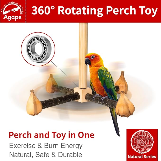 Agape Rotating Parrot Perch Toy - Image 2