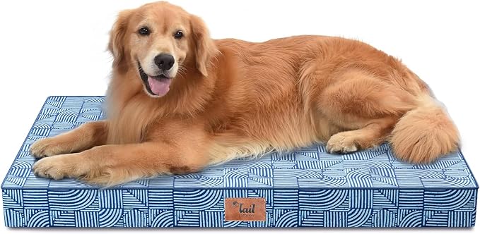 Outdoor Orthopedic Dog Bed for Extra Large Dogs, XL Waterproof Flat Pet Bed by TailStories