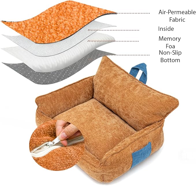 Orthopedic Dog Bed with Memory Foam, Washable Plush Pet Bed - Image 3