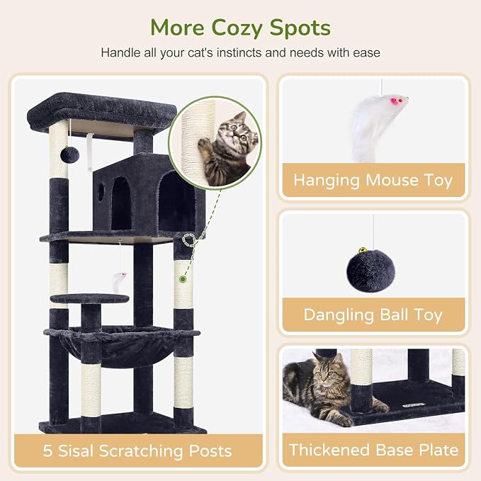 Globlazer Cat Tree Tower with Scratching Post - Image 5