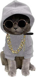 QWINEE 3Pcs Dog Hoodie Cat Apparel Dog Custume Set by QWINEE