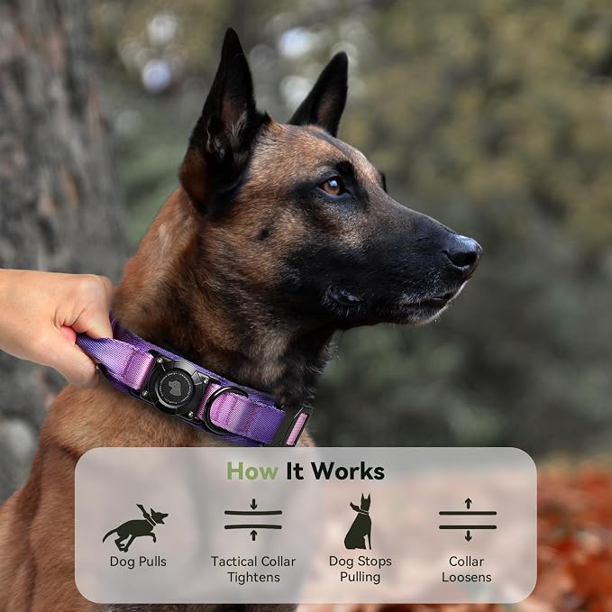 2026 Upgrade Waterproof AirTag Dog Collar, Military Tactical Dog Collar - Image 6