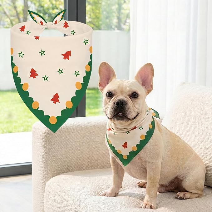 Dog Bandana, Adjustable Puppy Bandana by Conlun