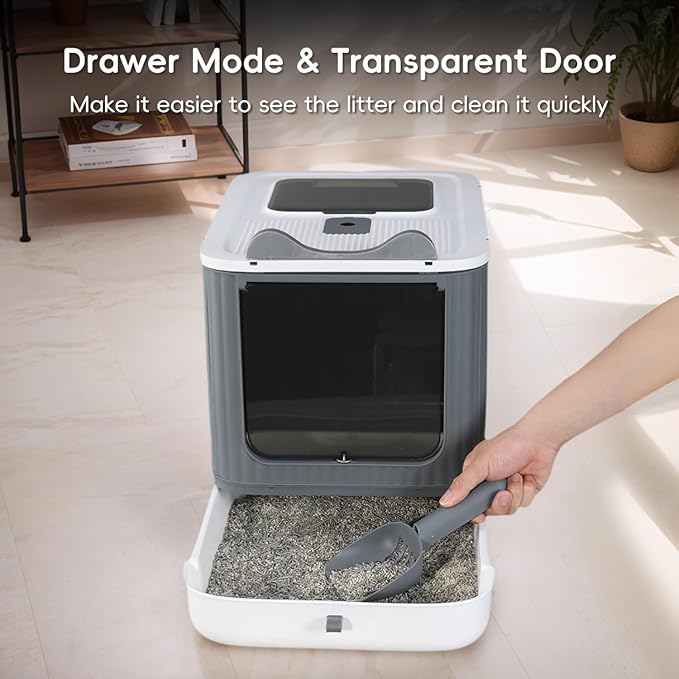 Foldable Cat Litter Box, Fully Enclosed Litter Box - Image 5