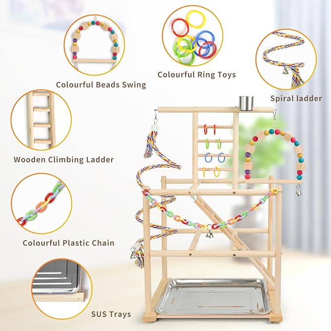 Bird Playground, Parrots Playstand - Image 2