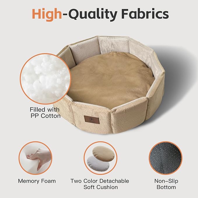 PJYuCien Premium Orthopedic Memory Foam Round Pet Bed - Image 3