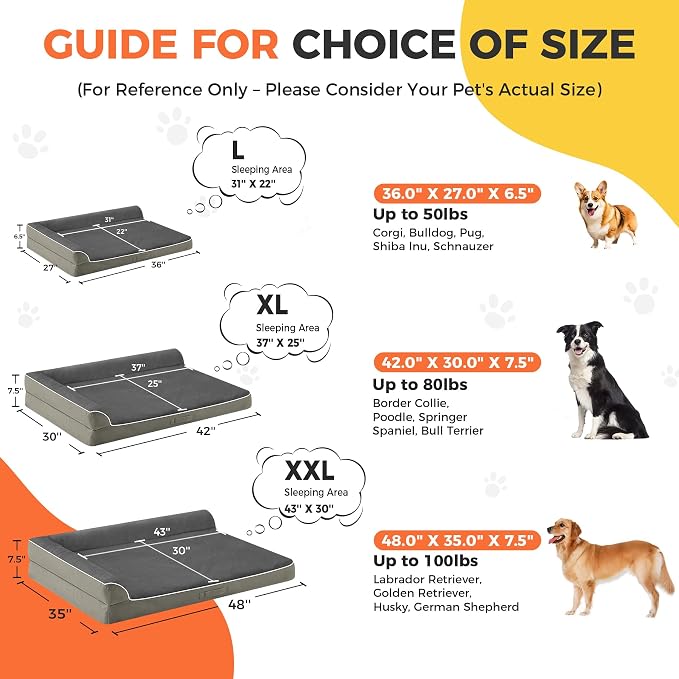 Dog Bed Large Sized Dogs, XXL Orthopedic Dog Bed - Image 4