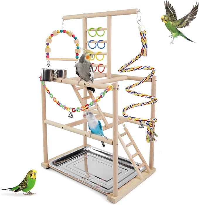 Bird Playground, Parrots Playstand by HPAWHOMEPART