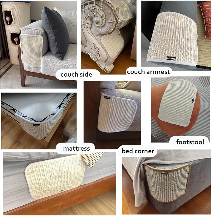 HAOZAIKEJI Cat Scratcher Mat Sofa Protector Natural Sisal Cat Scratching Mat - Image 8