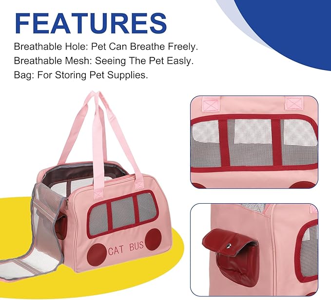 Pet Backpack Carrier, Portable and Ventilated, Oxford Cloth, Dogs Cats and - Image 5