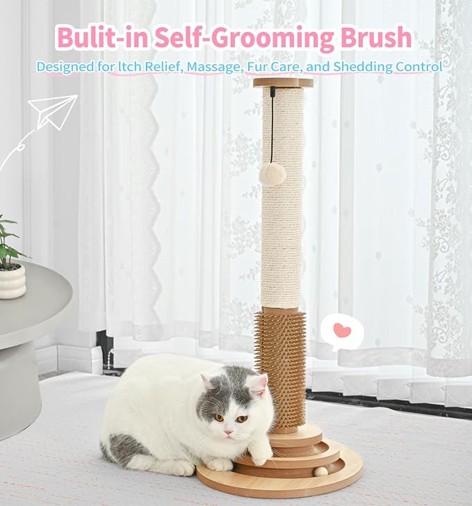 Made4Pets Cat Scratching Post Premium Sisal Cat Scratcher Kitten Toys - Image 4