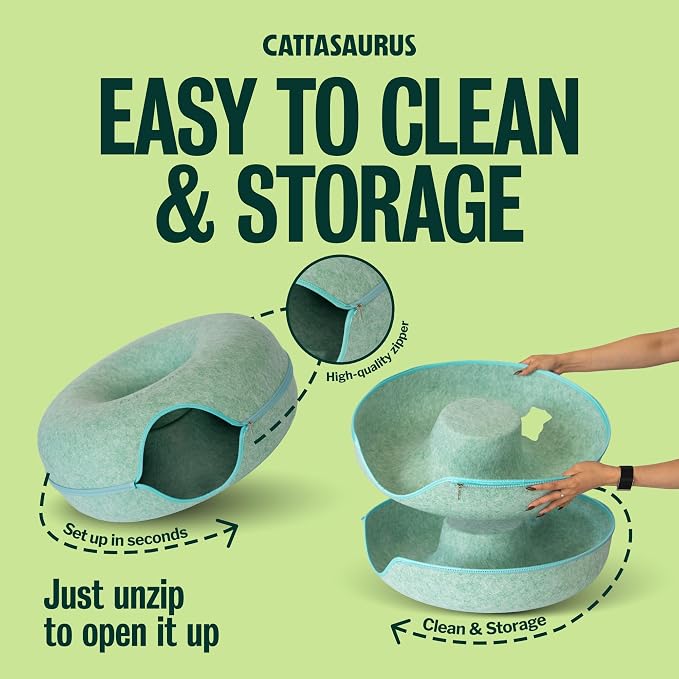 Cattasaurus Peekaboo Cat Cave, Extra Spacious - Image 7