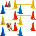 Dog Agility Hurdle Cone Set, Dog Agility Set Include 12 Agility Cones 6 Agility by GeerDuo