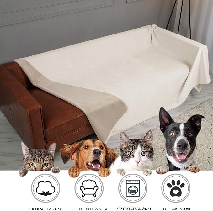 Ameritex Pet Bed Blanket Reversible 100% Waterproof Velvet Super Soft - Image 6