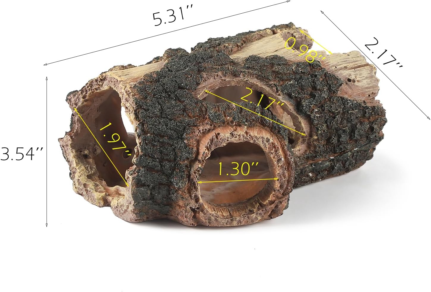 IBWell Aquarium Wood Fish Tank Decorations,Resin Fake Logs Terrarium - GlobalHabitat Supply