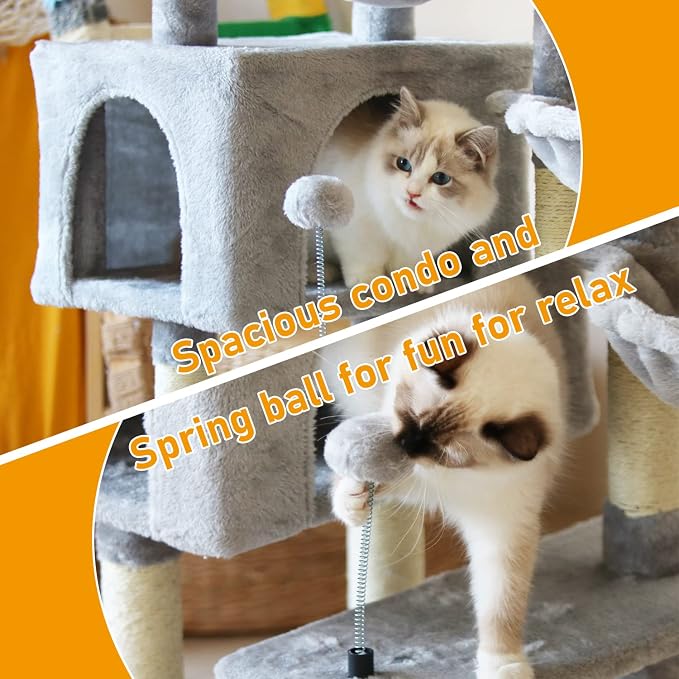 KIYUMI Cat Tree Cat Tower Condo - Image 6