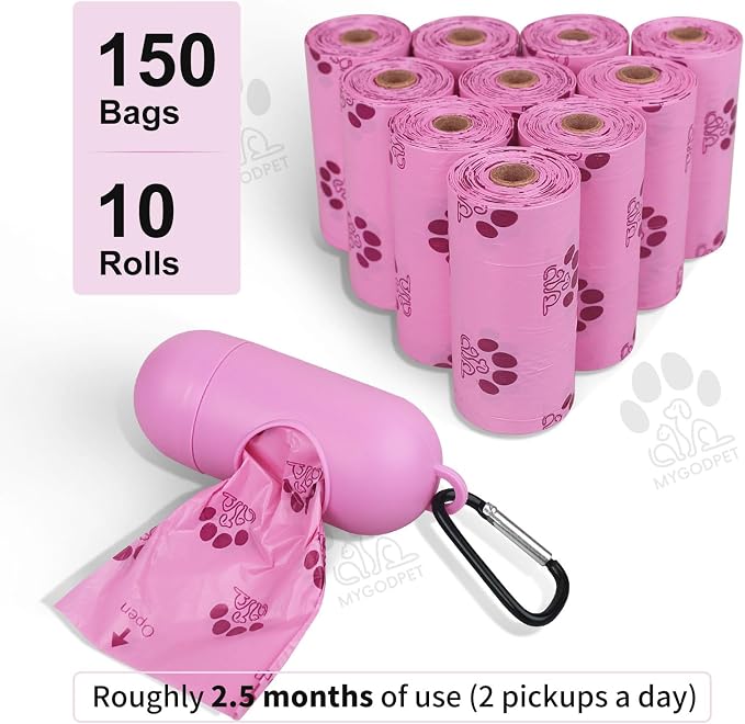 Dog Poop Bags Rolls with Dispenser 150 Count Biodegradable Bags - Image 7