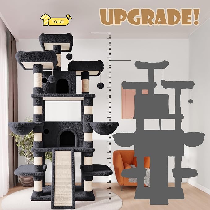 SHA CERLIN 81 Inches Extra Large Cat Tree - Image 3