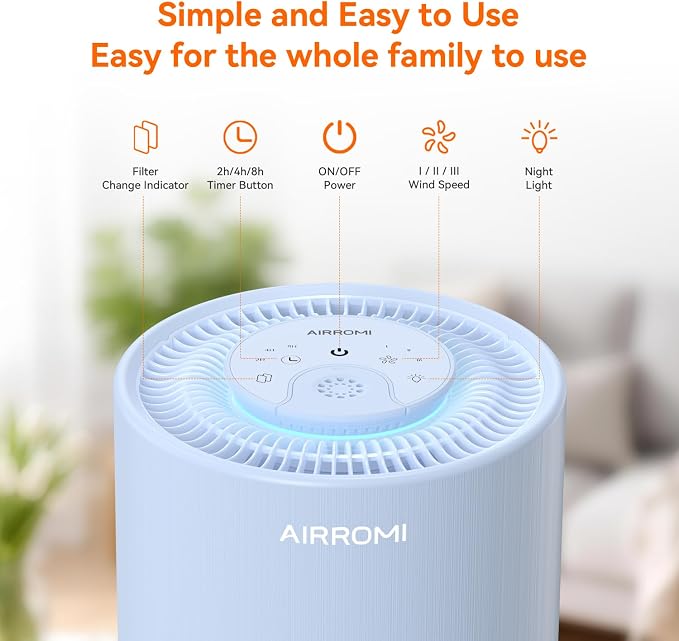 AIRROMI Air Purifier for Bedroom - Image 3