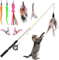 Retractable Cat Teaser Wand Toy, Cat Toys by Whefory
