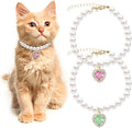 2PCS Kitten Collars Pearl Cat Dog Collar by Tyqour