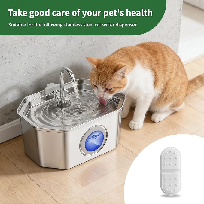 Cat Water Fountain Filter, 1 Pack Replacement Filter & Sponge, Only Applicable - Image 6