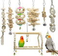 Deloky 7 Packs Bird Parrot Swing Chewing Toys-Hanging Bell Bird Cage Toys by Unknown