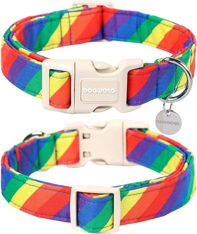 DOGWONG Rainbow Dog Collar