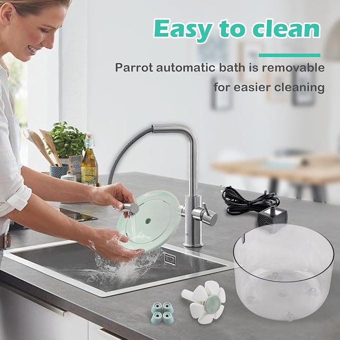 Automatic Bath for Birds, Parrot Bathtub - Image 5