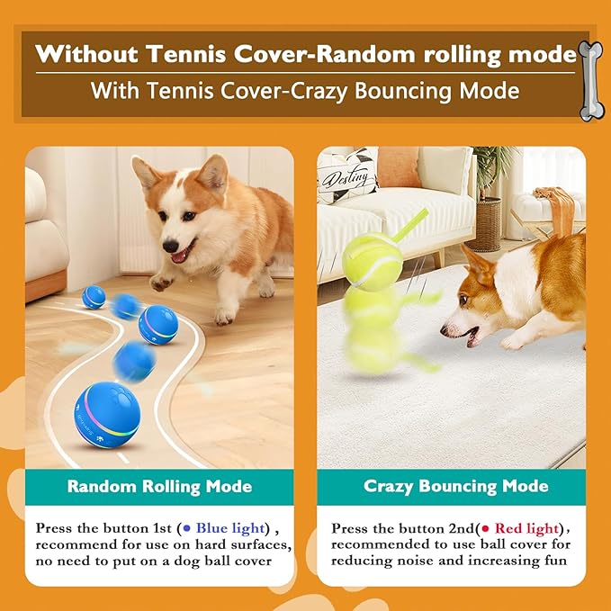 PetDroid Interactive Dog Toys Dog Ball, Durable Motion Activated Automatic - Image 2