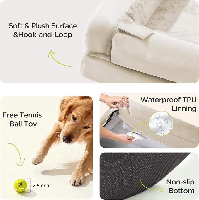 Orthopedic Dog Beds for Large Medium Dogs, Big Waterproof Memory Foam Pet Couch - Image 6