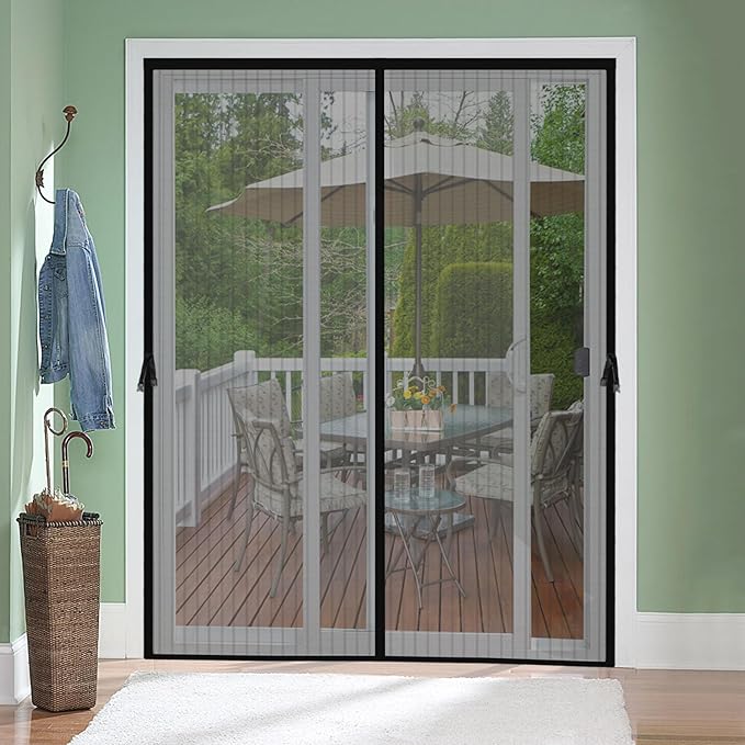 Magnetic Screen Door for 48 x 83 Inch French Door, Screen Itself Size: 50" x 84" by Iduontis