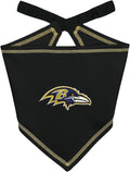 Pets First NFL Baltimore Ravens TIE Bandana, Size Small/Medium. Dog Bandana by PETSFIRST