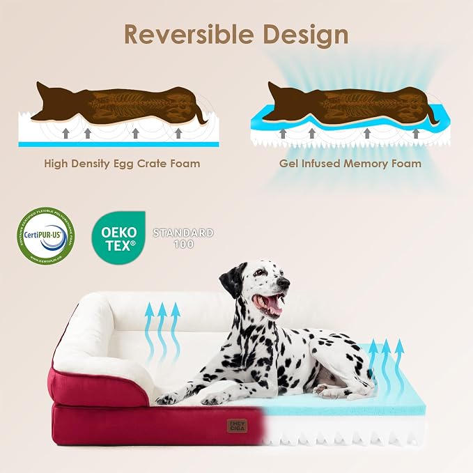 EHEYCIGA Orthopedic Dog Beds for Extra Large Dogs, Waterproof Memory Foam XXL - Image 4