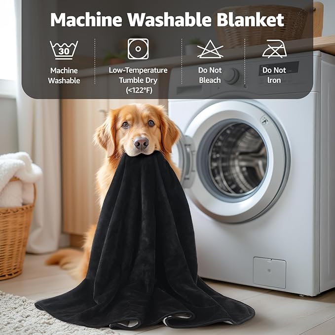 LOOBANI Waterproof Dog Blanket for Couch: Reversible Flannel Bed Blanket for - Image 7